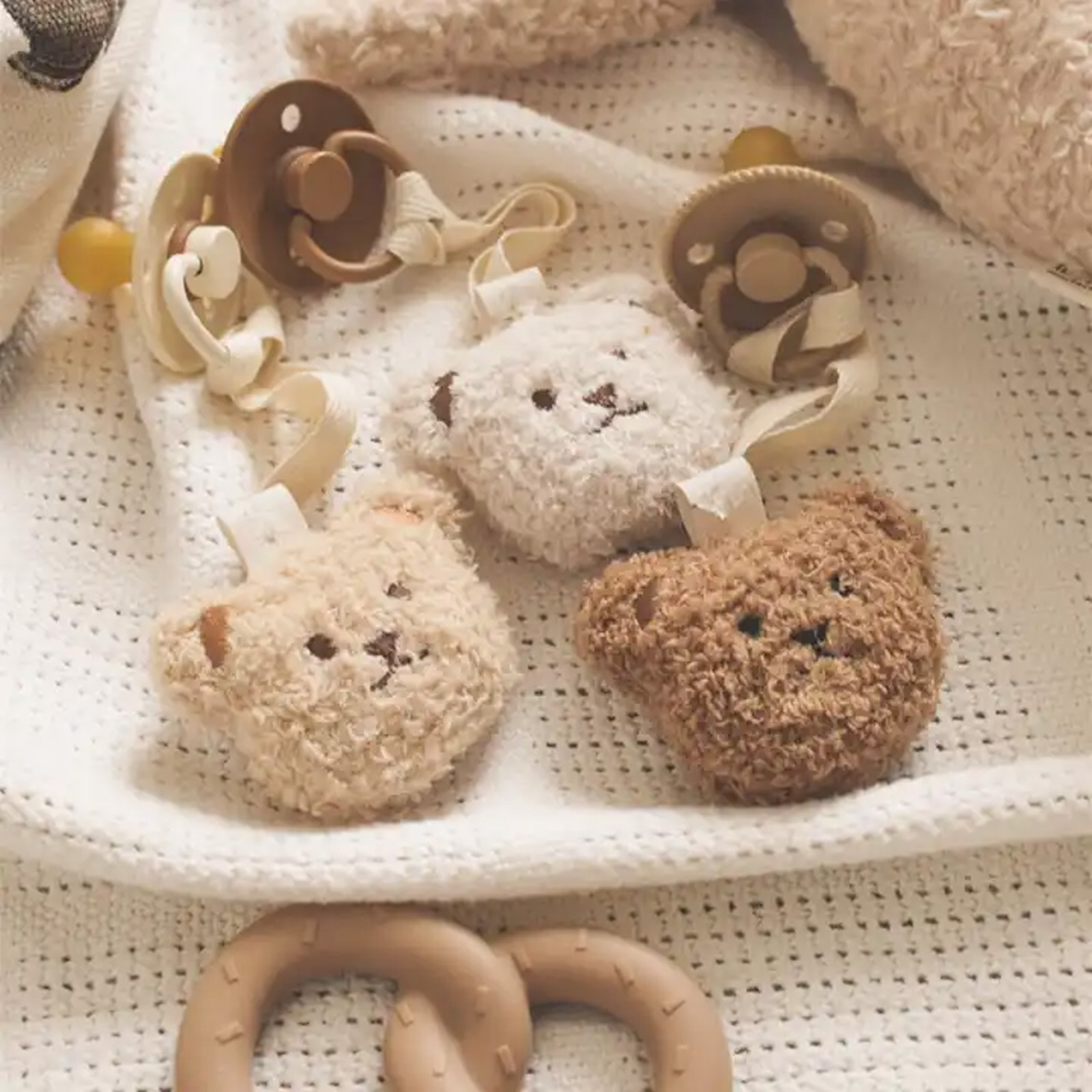 Baby Products Nipples - Moda Teddy emzik tutucu bebek işlemeli