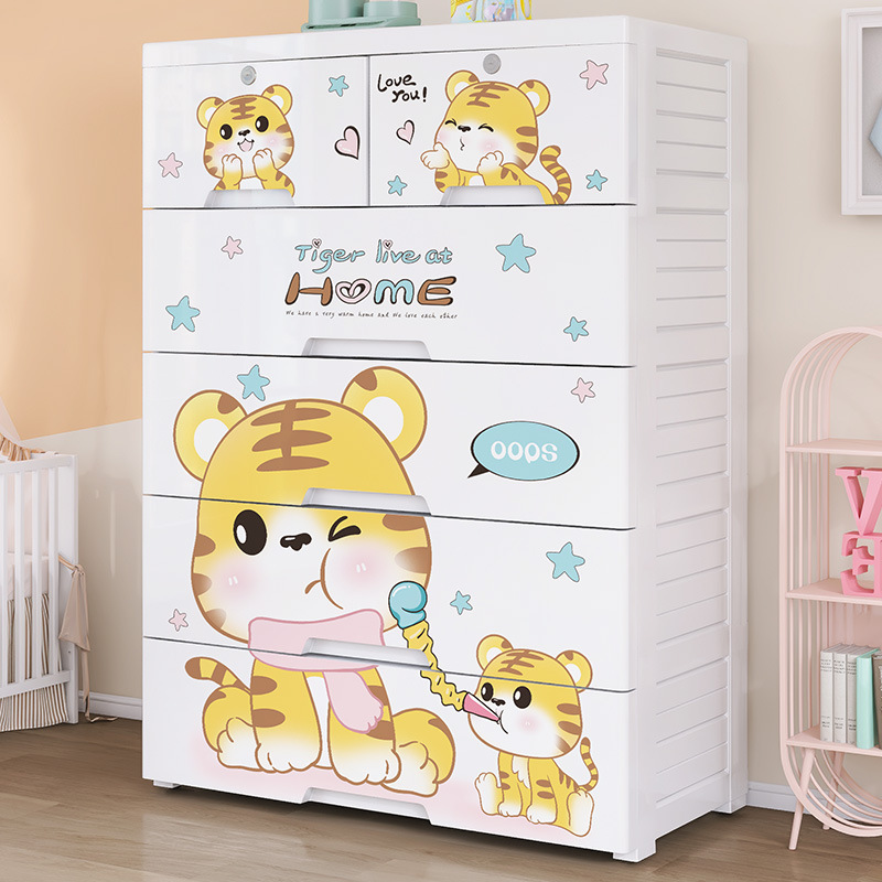 Baby Products Storage Box - Kalınlaştırılmış Plastik Beş Çekmeceli Depolama Dolabı