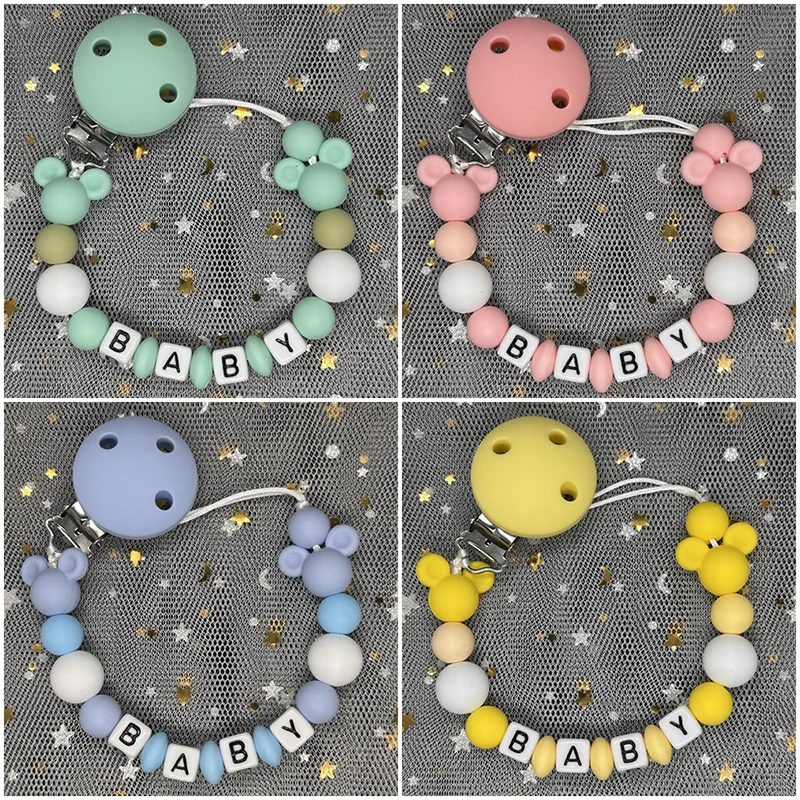 Baby Products Nipples - Bebek emzik klipsi kişiselleştirilmiş isim kukla