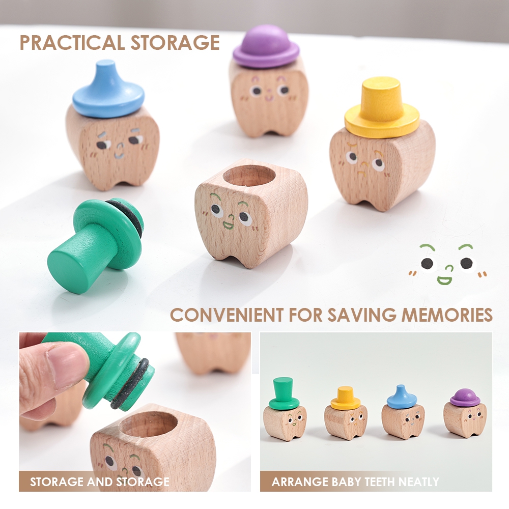 4 adet Set Bebek Diş Ahşap Kut - Baby Products Storage Box incelemesi ve fiyatı